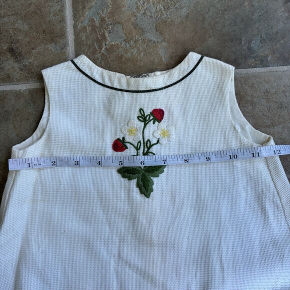 Ruth Of Carolina Dress Girls 12 Months Vintage 70s Matching Set Strawberries - Picture 16 of 16